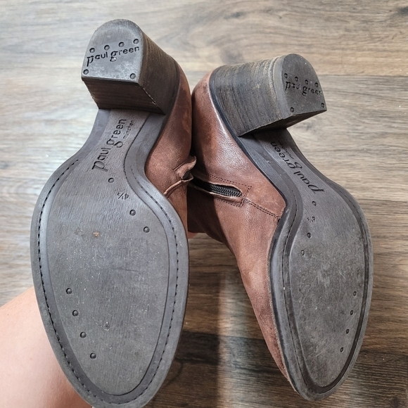 Paul Green brown double zipper ankle booties size 7 - Picture 8 of 8